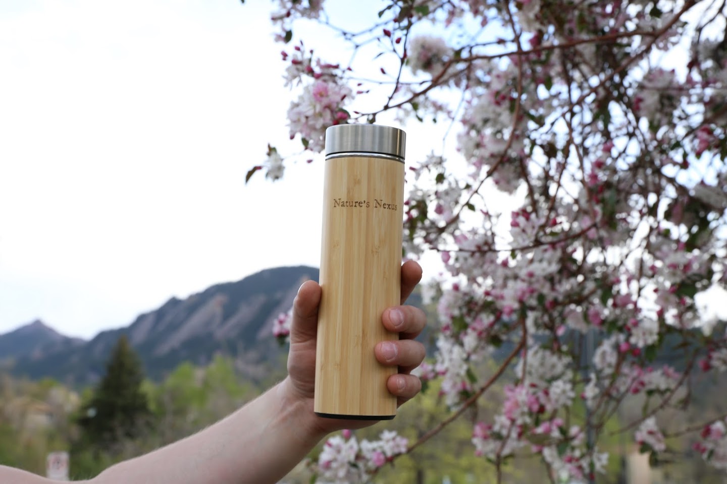 Insulated Bamboo Water Bottle